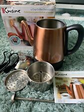 Electric Percolator 4 Cup Stainless Steel Coffee Pot Maker 4 Cup - Copper Finish picture