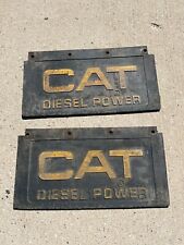 CAT Diesel Power Splash Guards Caterpillar Vintage Mud Flaps Pair picture