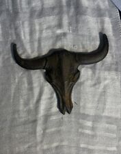 Small Metal Bull Head Wall Hanging Rustic Western  picture