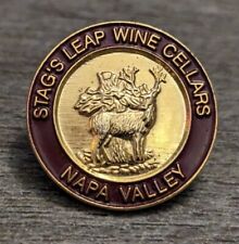 Stag's Leap Wine Cellars Napa Valley Liquor Alcohol Gold-Tone Souvenir Lapel Pin picture