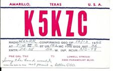 QSL 1960 Amarillo Texas    radio  card picture