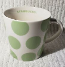 Starbucks 2005 Coffee Mug Green Polka Dot Large 16 oz Tea Cup picture