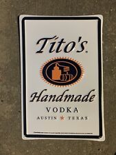 NEW - Tito’s Handmade Vodka Austin Texas Metal Tin Sign 8” X 12” Bar Man Cave picture