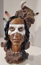 Native American Indian Bust 8 Inches Tall picture