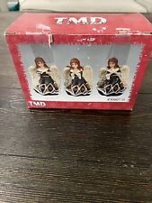 TMD Designs Christmas 3 Angels Holiday Decor Vintage Set picture