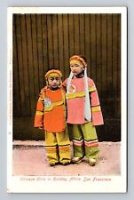 San Francisco CA-California Chinatown Small Girls Holiday Dress Vintage Postcard picture
