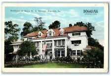 1926 Residence Of Mayor W.H. Sullivan Bogalusa Louisiana LA Posted Flag Postcard picture