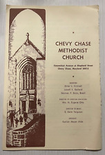 Chevy Chase Methodist Church Program Shepard St Maryland Elmer Kimmell 1968 picture