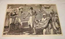 1879 magazine engraving ~ BATHING SCENE AT BENARES, India picture
