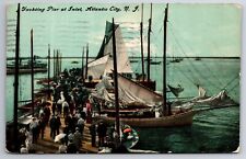 Vtg Atlantic City New Jersey NJ Yachting Pier at Inlet Yachts 1911 View Postcard picture
