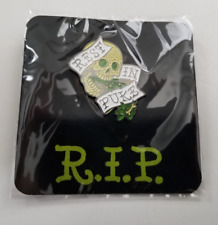 Rest In Puke R.I.P Skull Tattoo Design Loot Crate Fright Exclusive Lapel Hat Pin picture