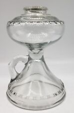 Vintage c.1920s Clear Glass Hand Oil Lamp with Finger Loop 6.5