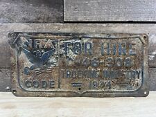 Vintage 1934  NRA U.S. CODE License Plate C-46-308 Trucking Industry picture