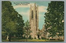 The Tower Scarritt College Nashville Tennessee Linen Vintage Postcard c1958 picture