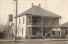 People's Home Hotel Meals & Beds Water Tower c1910 Real Photo RPPC picture