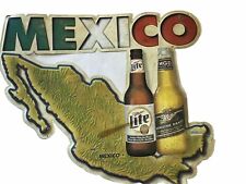 Miller Lite Beer MEXICO Metal Beer Sign 2001 27