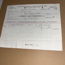 1893 Union Stock Yards Chicago (Meatpacking  District) Invoice: Swift & Company picture