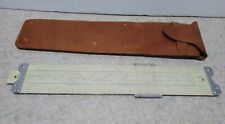 PICKETT DUAL LOG SLIDE RULER 3-T WITH LEATHER CASE Excellent Tote 6 picture
