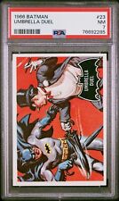 1966 Topps Batman Black Bat Card # 23 UMBRELLA DUEL - PSA 7 NM picture