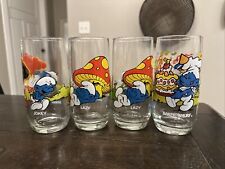 Set of (4) Vintage Hardee’s Smurf Drinking Glasses picture