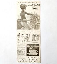 1897 Ceylon & India Tea Suez Canal Advertisement Victorian Machine Roll ADBN1A6 picture