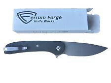 Ferrum Forge Gent 2.0 Folding Knife Black G10 Handle 9Cr18MoV Drop Point BladeHQ picture