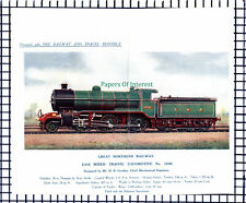 C5234) Great Northern Railway GNR 2-6-0 Locomotive No 1640 - 1914 Cutting picture