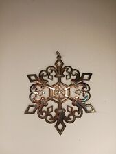 ⭐️ Vintage 2000 MMA Silver Plated Retired Snowflake Christmas Ornament picture