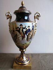 Large Antique August Bauscher Weiden Porcelain Vase Napoleon 18.1 inch picture
