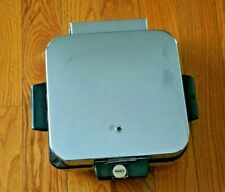 Vtg Chrome DAINTY MAID Waffle Iron Reversible Tray Grill Teflon Coated Works  picture