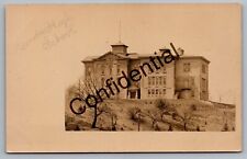 Real Photo 1908 High School Building On Hill At Dundee IL Illinois RP RPPC L99 picture