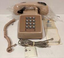 Vintage  AT&T  Tan Push Button Corded Landline Desk Phone / NIB picture