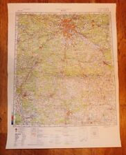 Authentic Soviet Military Topographic Map Moscow, Russia 1988 Scale 1:500 000 C1 picture