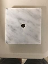 4 “Square White MARBLE Base for Small Bronze,  Lamp or Art Sculpture NOS (ITALY) picture