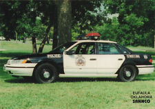 POLICE DEPARTMENT PATROL CAR SANNCO CARD 1995 EUFAULA OK OKLAHOMA picture