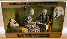 Antique Postcard Lover's Lane Saint Jo. Eugene Field Gold Border Couple Look picture