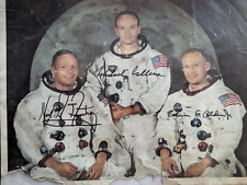 MOON LANDING CREW PHOTO Apollo 11 signed crew 8 x10 hand signed in black  picture