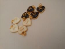 Lot Of 8 17mm STAMPED Small Button Zipper Cc  Gold  tone picture