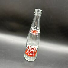 Vintage Soda King Bottle 1970s St Louis Missouri Retro Glass Red White Crown picture