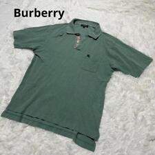 BURBERRY LONDON Polo Shirt Embroidered Green Nova Check Size L picture