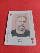 Philip K. Dick Playing Card Four Of Hearts Writer Mid - Century Genius picture