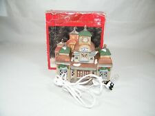 1993 DICKENS ST. STATION PORCELAIN LIGHTED HOUSE CHRISTMAS VILLAGE picture