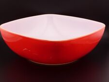 Vintage Pyrex Red Square Nesting Bowl Primary Colors Hostess Bowl 2 1/2 Qt picture