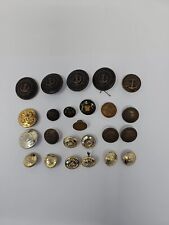 Antique Military Button Lot Metal Various Early Eras Police Anchors Eagles picture