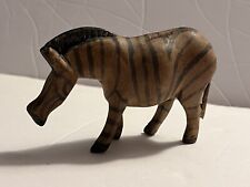 Vintage Hand Carved Wood Zebra Figurine picture