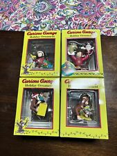 Vintage Curious George Holiday Ornament Lot Of 4 Trevco Universal Studios picture