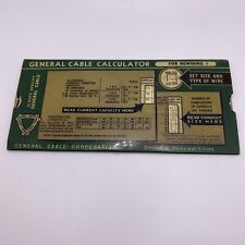 Vintage General Cable Calculator Rewiring General Cable Corp New York RARE 1948 picture