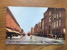 Second Street Looking East from Main Davenport Iowa Postcard picture