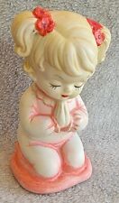 Vintage Ceramic Praying Girl Figurine Good Condition picture