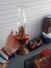 Vintage Amber Oil Lamp  picture